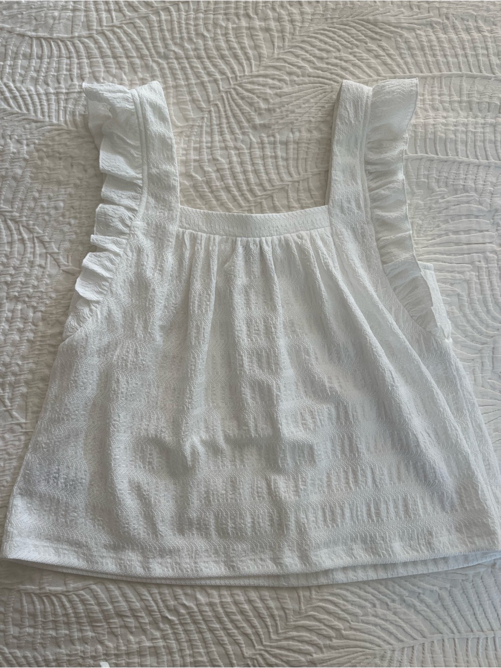 Another Love White Ruffle Strap Tank - Picture 5 of 7